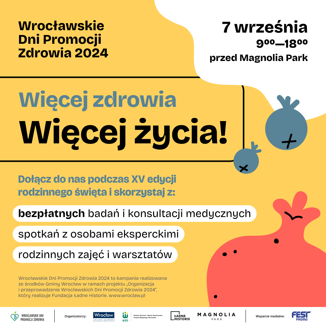 <span style="background-color: #00B5E2; color: #fff; display: block; padding: 5px 10px; margin-bottom: 5px">Rekrutacja zako�czona</span>Wolontariat podczas Wrocławskich Dni Promocji Zdrowia 2024