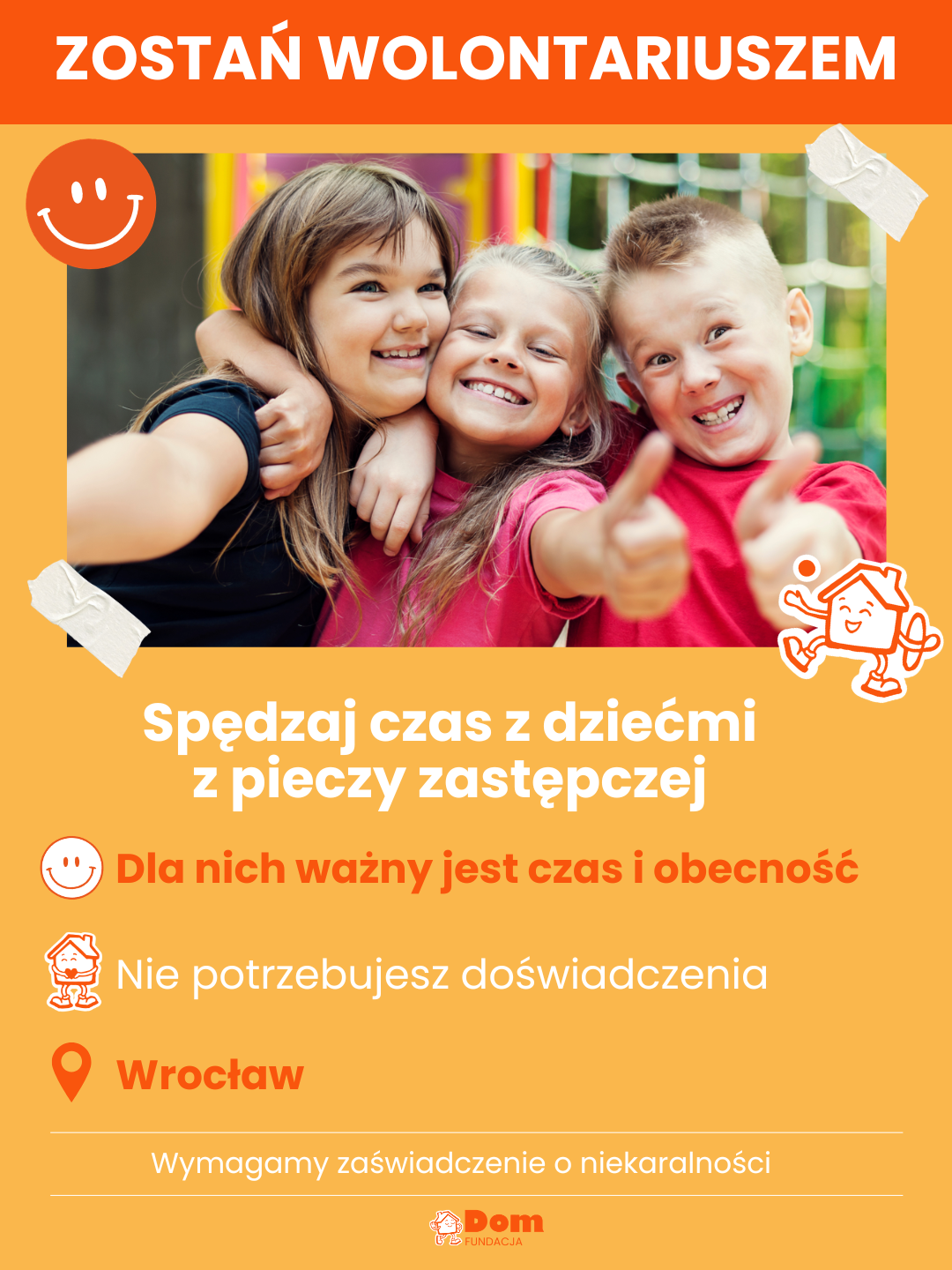 Zostań wolontariuszem do zajęć z dziećmi z pieczy zastępczej