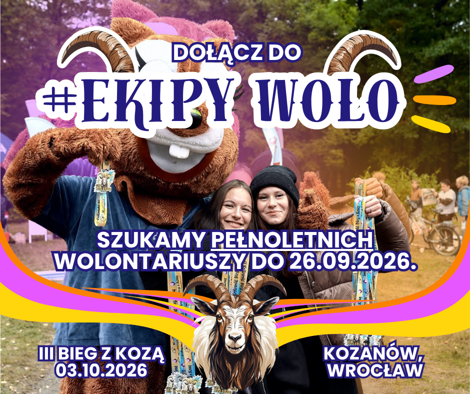 Dołącz do #EKIPY WOLO na III BIEG Z KOZĄ, 03.10.2026